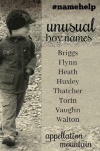 Name Help: Unusual Boy Names