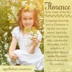 Florence: Baby Name of the Day