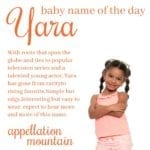 Yara: Baby Name of the Day