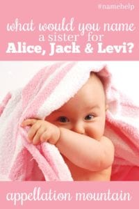 Name Help: A Sister for Alice, Jack, and Levi