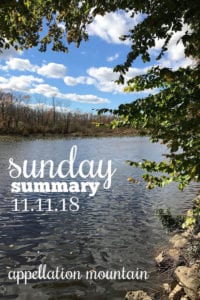 Sunday Summary 11.11.18