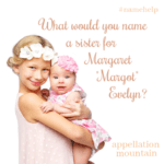 Name Help: A Sister for Margaret “Margot” Evelyn