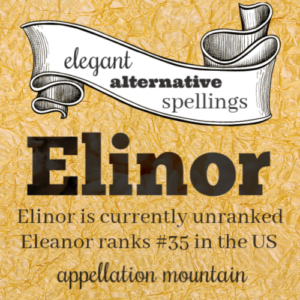 Elegant Alternative Spellings: Elinor