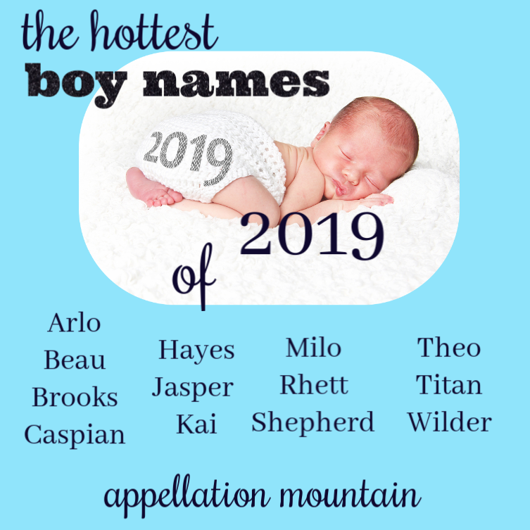 Hottest Boy Names 2019 Appellation Mountain
