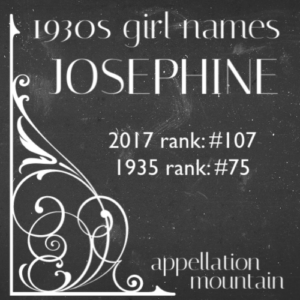 names 1930s girl