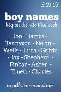 Boy Names: 5.19.19