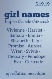 Girl Names: 5.19.19