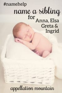 Name Help: A SIbling for Anna, Else, Greta, and Ingrid