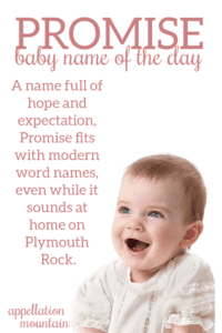 Promise: Baby Name of the Day