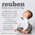 Reuben: Baby Name of the Day