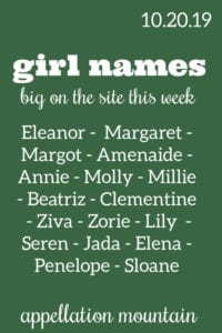 Girl Names: 10.20.19