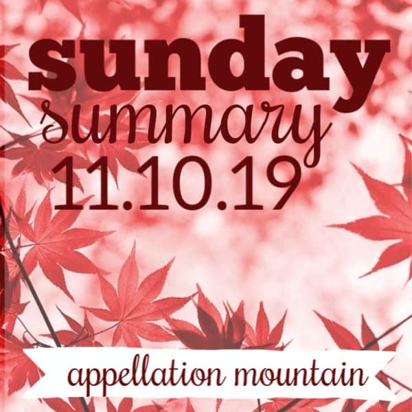 Sunday Summary: 11.10.19