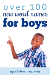 new word names for boys