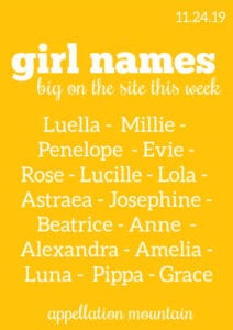 Girl Names 11.24.19