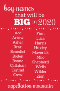 Boy Names 2020: The Best Names for the New Year - Appellation Mountain