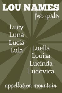 Lou names for girls