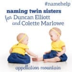 Name Help: Naming Twin Sisters