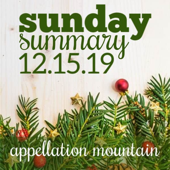 Sunday Summary: 12.15.19