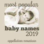 Popular Names 2019