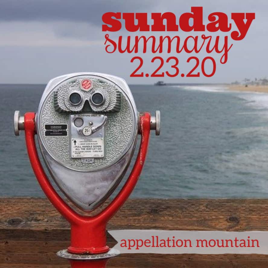 Sunday Summary: 2.23.20