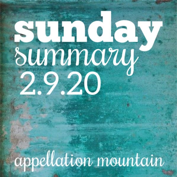 Sunday Summary: 2.9.20