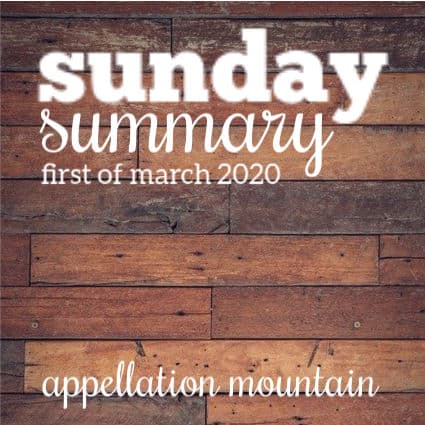 Sunday Summary: 3.1.20