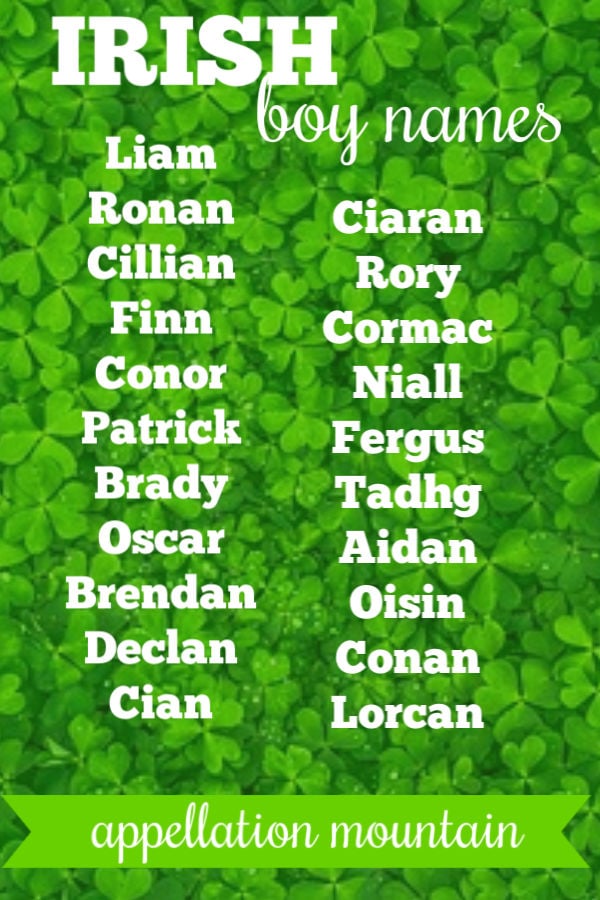 Irish Baby Names: The Ultimate List of Lists - Appellation Mountain