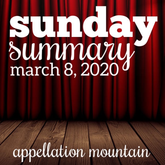 Sunday Summary: 3.8.20