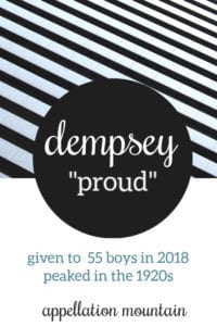 Dempsey: Baby Name of the Day