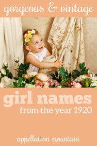 1920 girl names