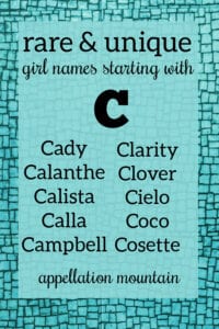 rare girl names starting with C