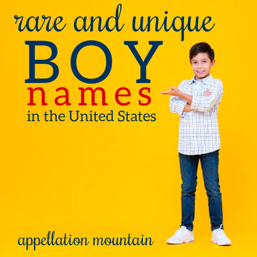 rarest boy names