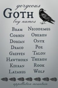 Goth boy names