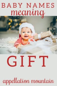 baby names meaning gift