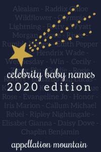 celebrity baby names 2020