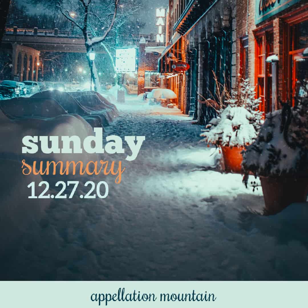 Sunday Summary: 12.27.20