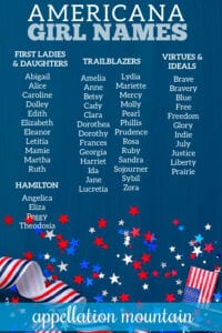 Americana girl names