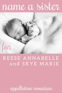 Name Help: A Sister for Reese and Skye