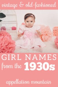 1930s girl names