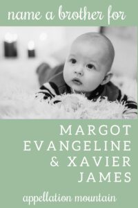 Name Help: A Brother for Xavier and Margot