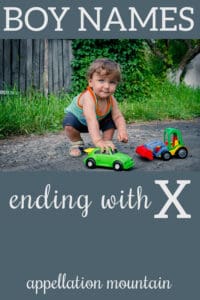 boy names ending with X