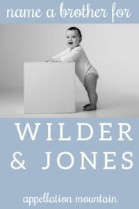 Name Help: A Brother for Wilder and Jones