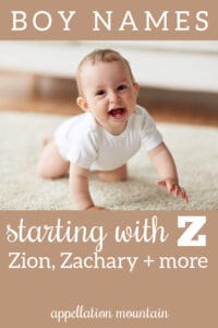 boy names beginning with Z