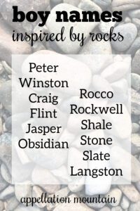 Boy Names Inspired by Rocks