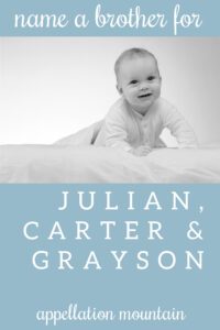 Name Help: A Brother for Julian, Carter, Grayson