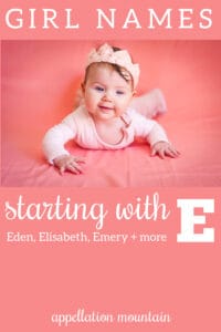 girl names beginning with E