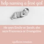Name Help: Can’t Agree on a Name for a First Daughter