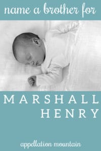 Name Help: A Brother for Marshall Henry