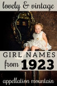 1923 girl names