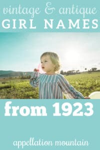 1923 girl names